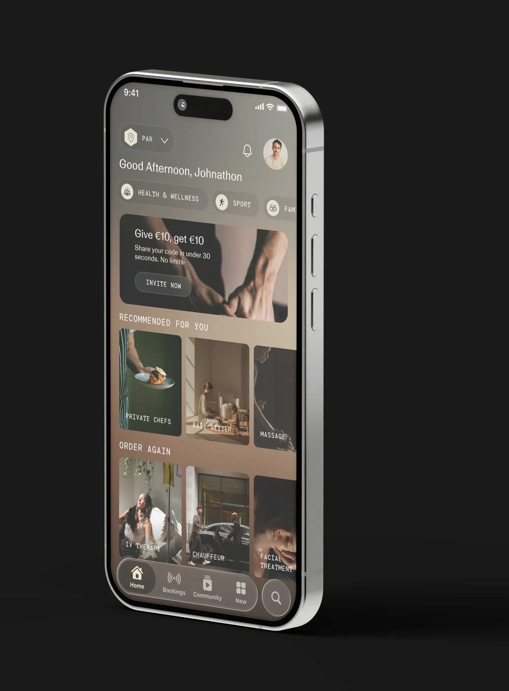 behyve mobile app with wellness, beauty, and lifestyle services
